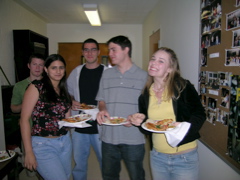 Ria, Eric, Garen, Combiz and Rena at Dinner