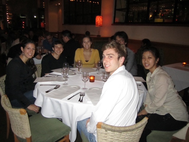 HC70AL students at Napa Valley Grille
