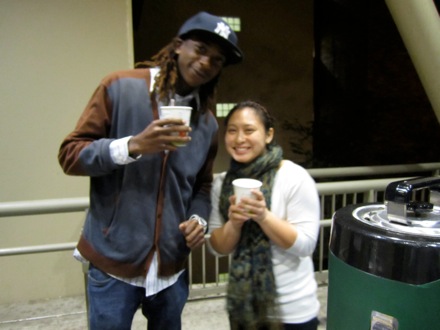 Oyejare with Elaine during reception.