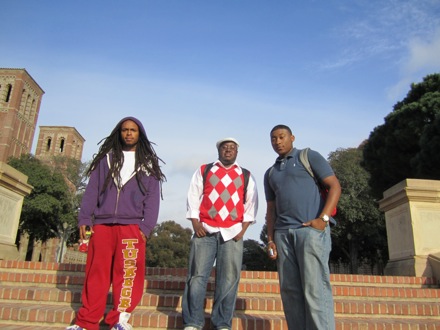 Eze, Sonni, and Antonio on the famous UCLA steps.