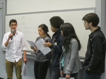 Adam looks to his group for affirmation.