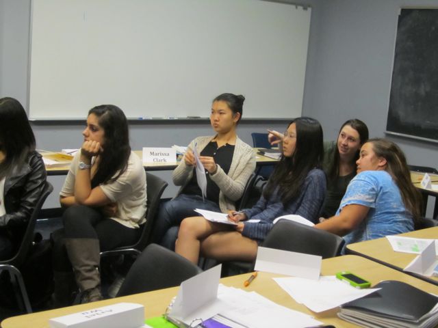 Students act as jurors.