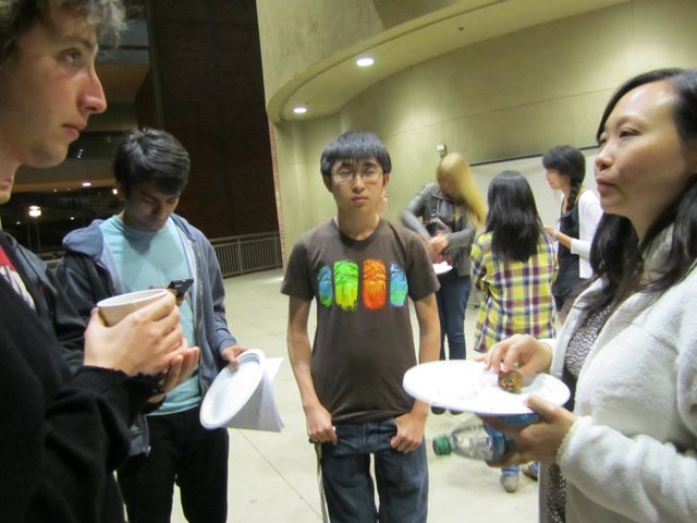 Schuyler ask Dr. Pei Yun Lee cancer research questions.