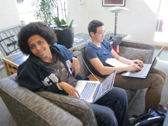 UC Davis students Brandon and Steven review for Midterm Oral Exam.